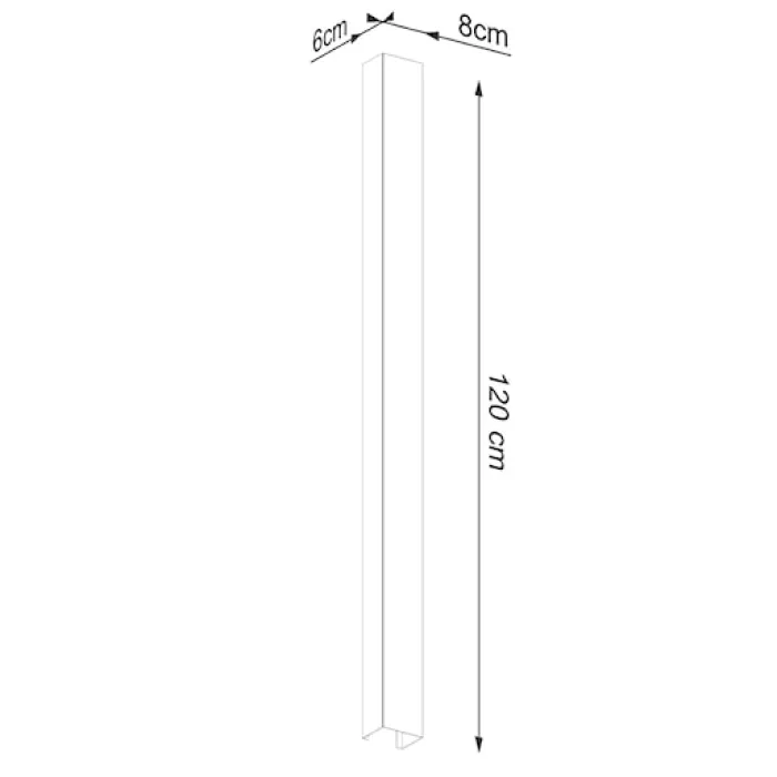 Kinkiet Freya 120 cm czarny