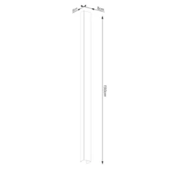 Kinkiet Freya 150 cm czarny