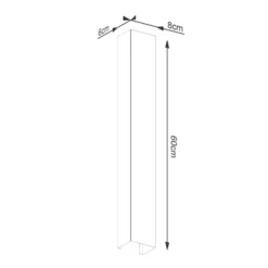 Kinkiet Freya 60 cm ochra czerwona