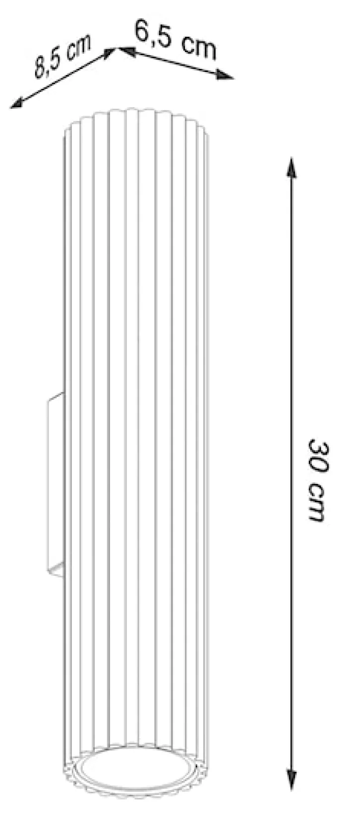 Kinkiet Karbon 30 cm beżowy
