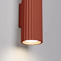 Kinkiet Karbon 30 cm ochra czerwona