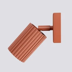 Kinkiet Karbon 8 cm ochra czerwona
