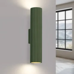 Kinkiet Karbon 30 cm zielony oliwkowy
