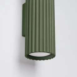 Kinkiet Karbon 30 cm zielony oliwkowy