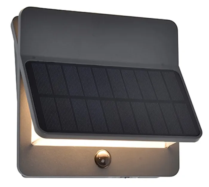 Kinkiet zewnętrzny Aleta LED solarny szary