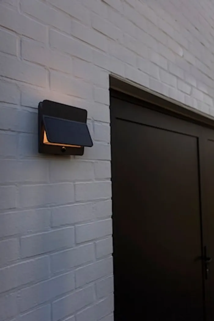 Kinkiet zewnętrzny Aleta LED solarny szary