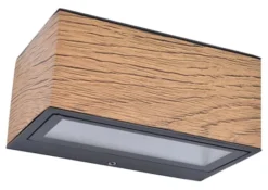 Kinkiet zewnętrzny Gemini LED antracytowo-brązowy