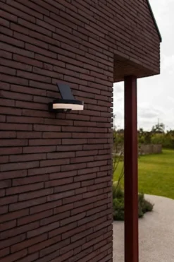 Kinkiet zewnętrzny Runda LED solarny biało-szary