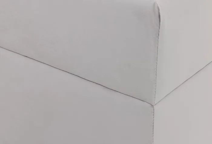 Łóżko kontynentalne 140x200 cm Daissy z pojemnikami i topperem jasnobeżowe welur