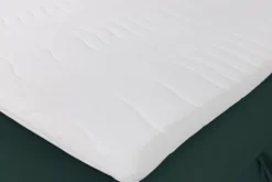 Łóżko kontynentalne 160x200 cm Daissy z pojemnikami i topperem butelkowa zieleń welur