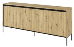 Komoda czterodrzwiowa Trend niska 193 cm z LED Dąb artisan