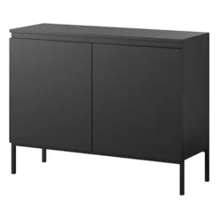 Komoda dwudrzwiowa Bemmi 100 cm czarna z czarnymi nogami