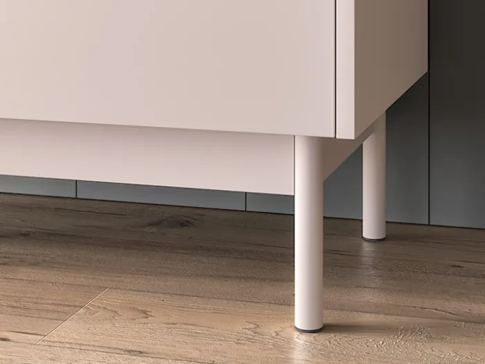 Komoda dwudrzwiowa Dunea z dwiema szufladami 104 cm kaszmir/dąb