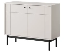 Komoda dwudrzwiowa Japandies 104 cm Szary beż
