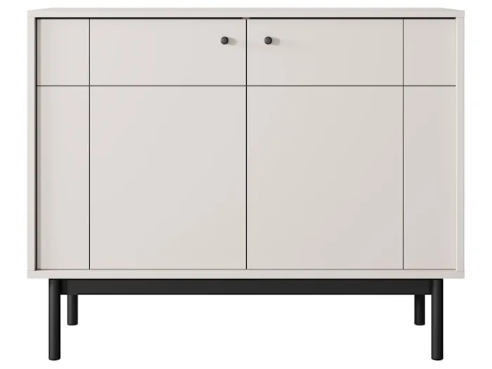 Komoda dwudrzwiowa Japandies 104 cm Szary beż