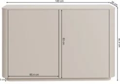 Komoda dwudrzwiowa Luvio 140 cm kaszmir