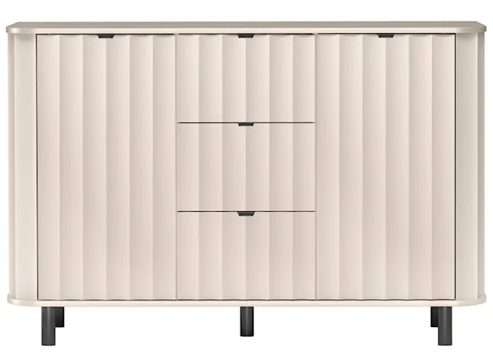 Komoda dwudrzwiowa Novado z trzema szufladami 137 cm kaszmir