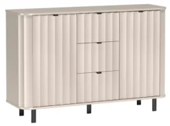 Komoda dwudrzwiowa Novado z trzema szufladami 137 cm kaszmir