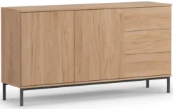 Komoda dwudrzwiowa Perila 150 cm z szufladami hikora