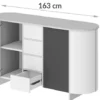 Komoda dwudrzwiowa Reflicy z czterema szufladami 163 cm bordowy mat