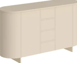 Komoda dwudrzwiowa Reflicy z czterema szufladami 163 cm cappuccino mat