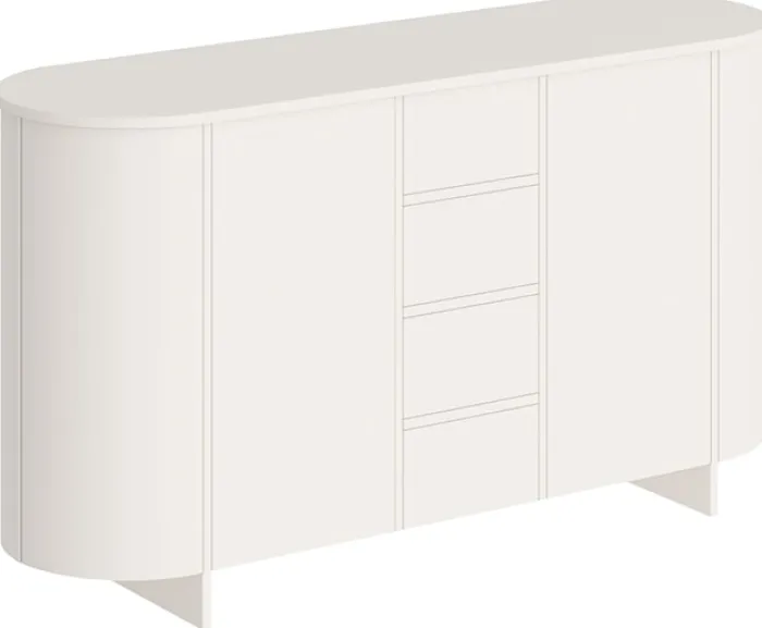 Komoda dwudrzwiowa Reflicy z czterema szufladami 163 cm kaszmir mat