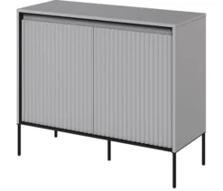 Komoda dwudrzwiowa Trend 98 cm z LED Szara