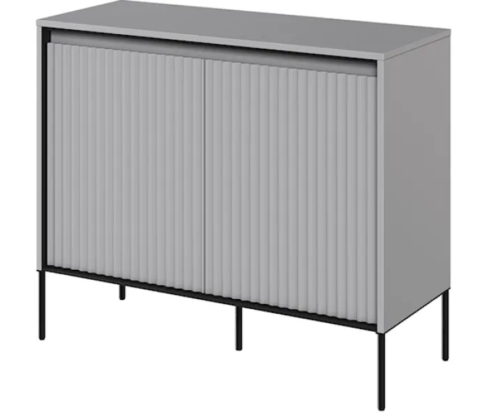 Komoda dwudrzwiowa Trend 98 cm z LED Szara