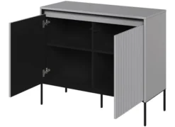 Komoda dwudrzwiowa Trend 98 cm z LED Szara