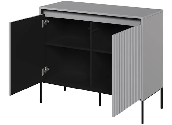 Komoda dwudrzwiowa Trend 98 cm z LED Szara
