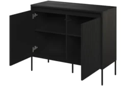 Komoda dwudrzwiowa Trend 98 cm z LED Czarna