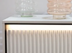 Komoda dwudrzwiowa Trend 98 cm z LED Biała
