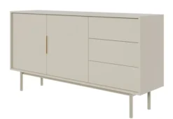 Komoda dwudrzwiowa Viviaro z trzema szufladami 154 cm kaszmir