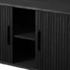 Komoda Gativel lamele 180 cm dąb czarny