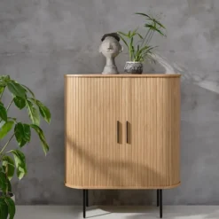 Komoda Gativel lamele dąb naturalny