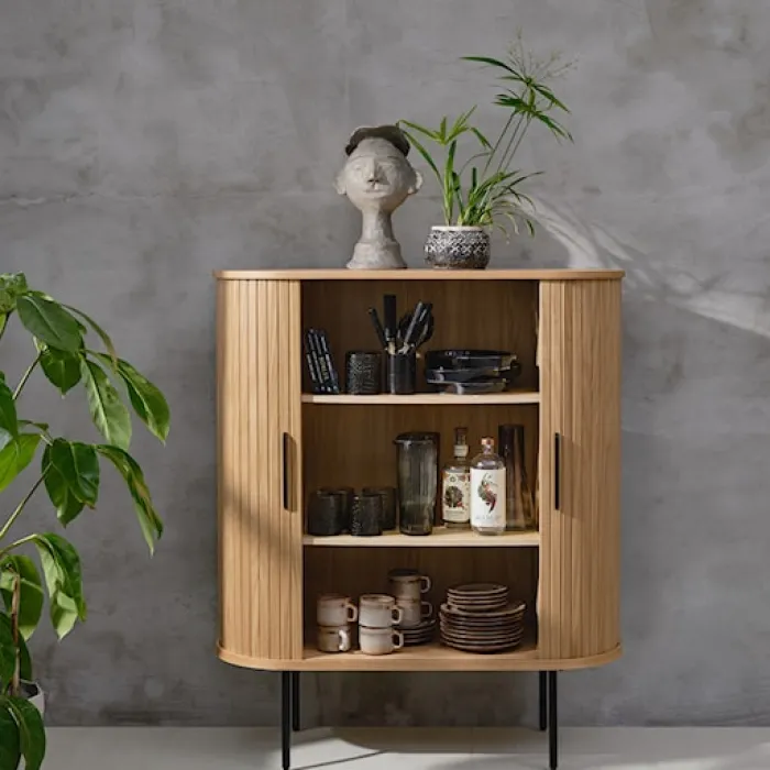 Komoda Gativel lamele dąb naturalny