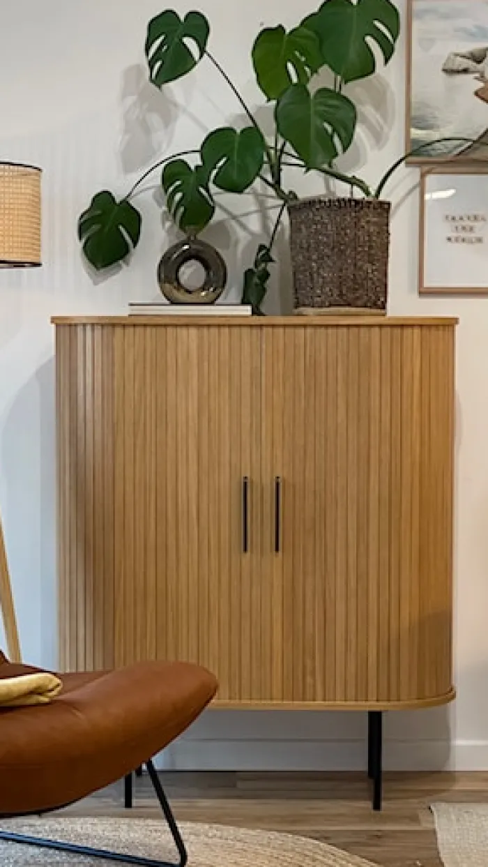 Komoda Gativel lamele dąb naturalny