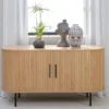 Komoda Gativel 140x76 cm lamele dąb naturalny