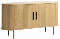 Komoda Gativel 140x76 cm lamele dąb naturalny
