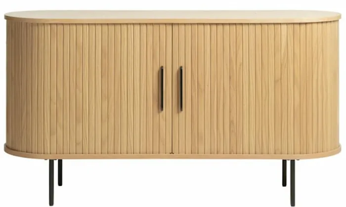 Komoda Gativel 140x76 cm lamele dąb naturalny