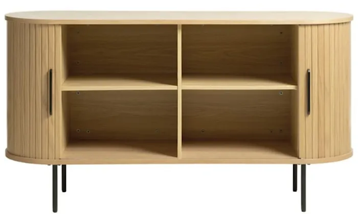 Komoda Gativel 140x76 cm lamele dąb naturalny