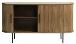 Komoda Gativel 140x76 cm lamele dąb palony