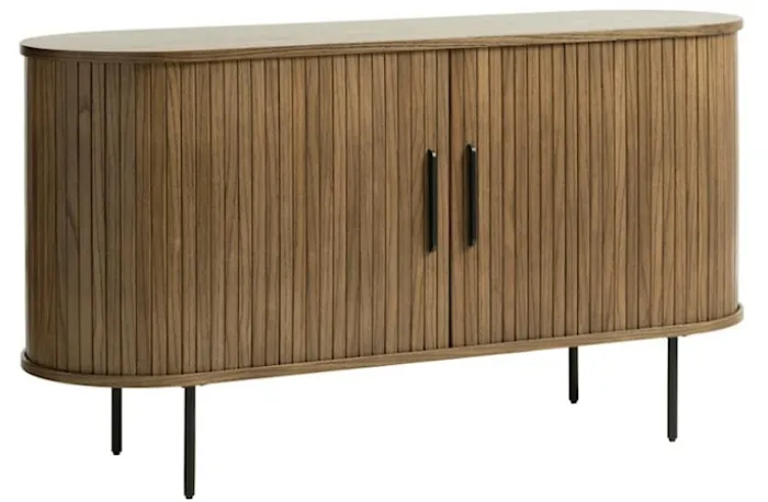 Komoda Gativel 140x76 cm lamele dąb palony
