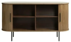Komoda Gativel 140x76 cm lamele dąb palony