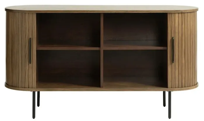 Komoda Gativel 140x76 cm lamele dąb palony