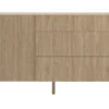 Komoda jednodrzwiowa Nolie z trzema szufladami 140 cm Dąb Olejowany