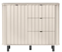 Komoda jednodrzwiowa Novado z trzema szufladami 111 cm kaszmir