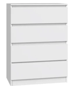 Komoda Malwa z czterema szufladami 70 cm biała