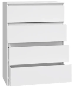 Komoda Malwa z czterema szufladami 70 cm biała
