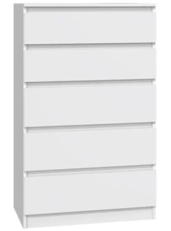 Komoda Malwa z pięcioma szufladami 70 cm biała